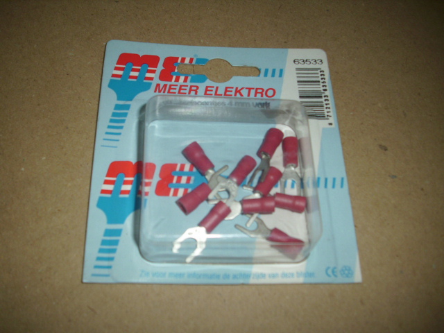 kabelschoentjes 4 mm vork (meer electro) doos van 10stuks